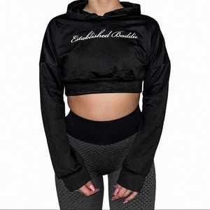 ESTABLISHED BADDIE Crop Hoodie For Women